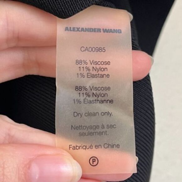 T ALEXANDER WANG Women's Knit Scoop Neck Crop Top in Black Size LARGE - Picture 5 of 5